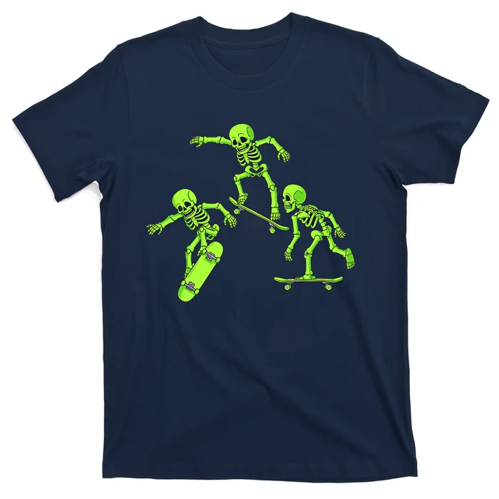 Skateboarding Skeletons Halloween Skater Boys Skate T-Shirt